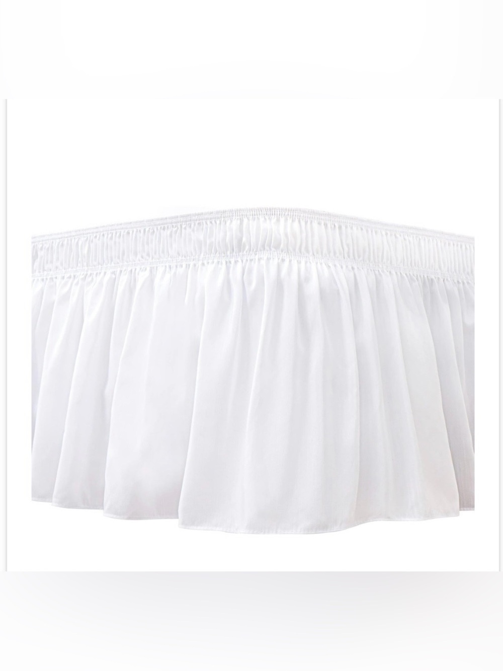 QUEEN Size Wrap-Around Bed Skirt 9ā Drop - WHITE
